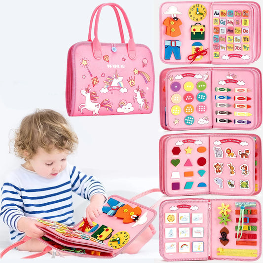 Montessori Busy Board for Toddlers — Fine Motor Activity Board