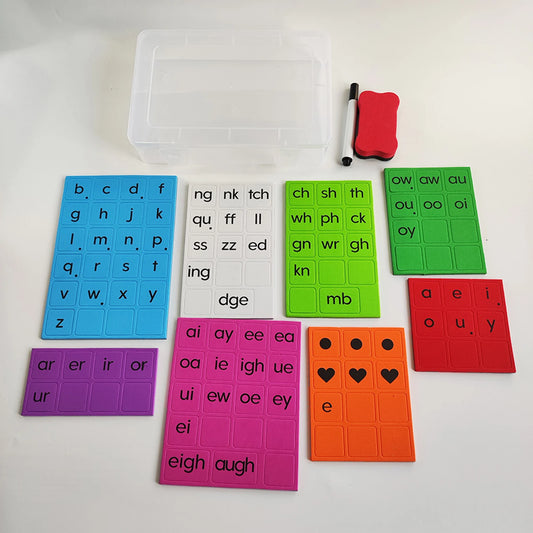 Magnetic Wooden Alphabet & Number Tiles — 60-Piece Set