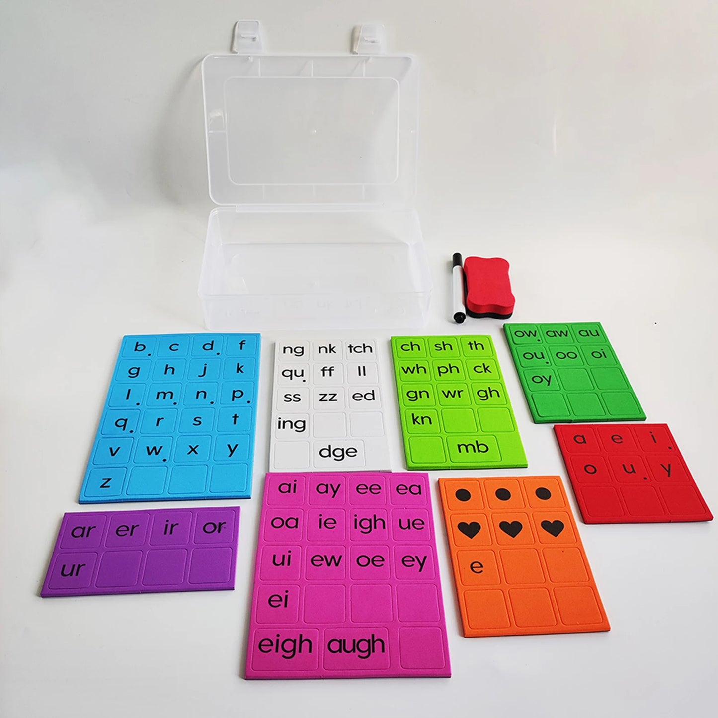 Magnetic Wooden Alphabet & Number Tiles — 60-Piece Set