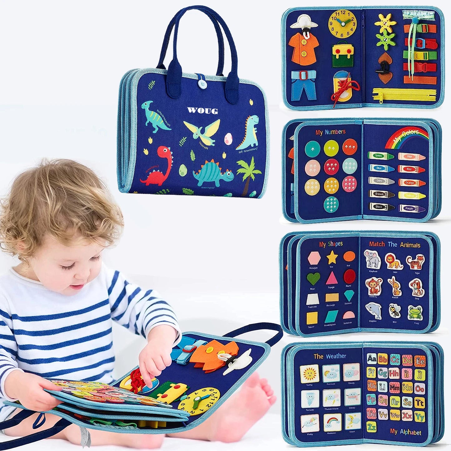 Montessori Busy Board for Toddlers — Fine Motor Activity Board