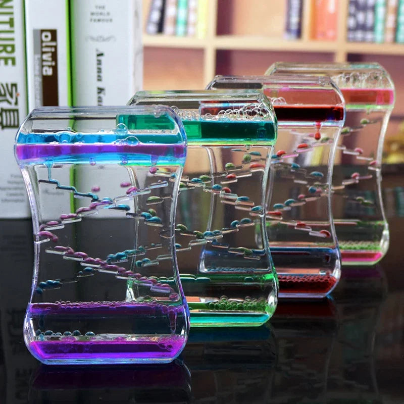 Rainbow Sensory Liquid Motion Bubbler Toy for Kids