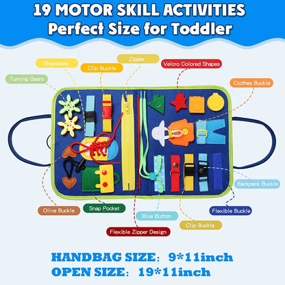 Montessori Busy Board for Toddlers — Fine Motor Activity Board