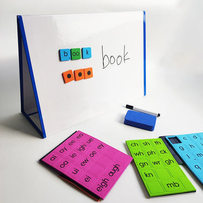 Magnetic Wooden Alphabet & Number Tiles — 60-Piece Set